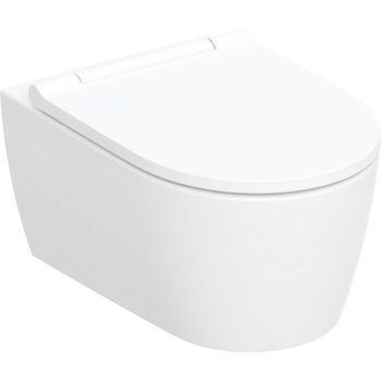 Geberit ONE wall-hung WC set, washdown, shrouded, TurboFlush, with WC seat