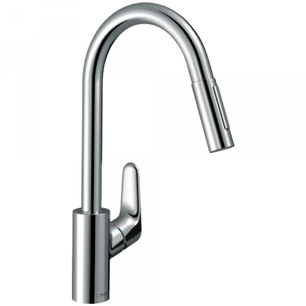 Hansgrohe Focus M41 Single lever kitchen mixer 240, pull-out spray, 2jet