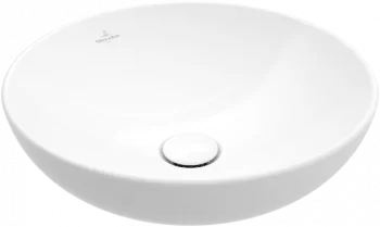 Villeroy &BovjLoop & Friends Surface-mounted washbasin, 420 x 420 x 120 mm, White Alpin, with overflow