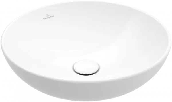 Villeroy &BovjLoop & Friends Surface-mounted washbasin, 420 x 420 x 120 mm, White Alpin, with overflow