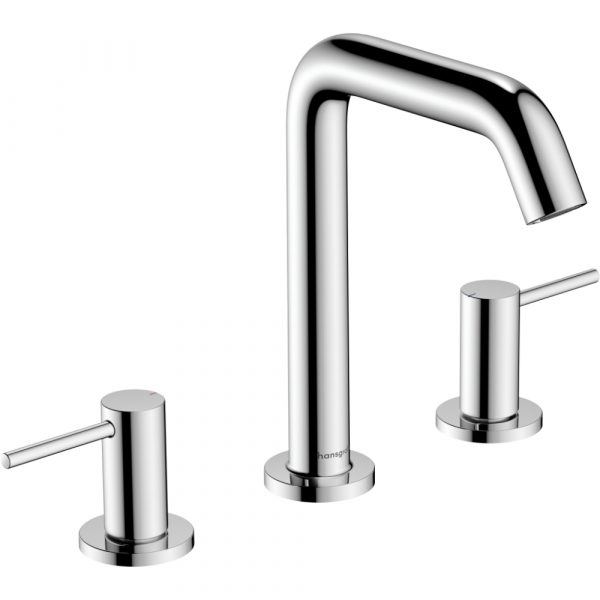 Hansgrohe Tecturis S 3-hole basin mixer 150 EcoSmart+ with push-open waste set