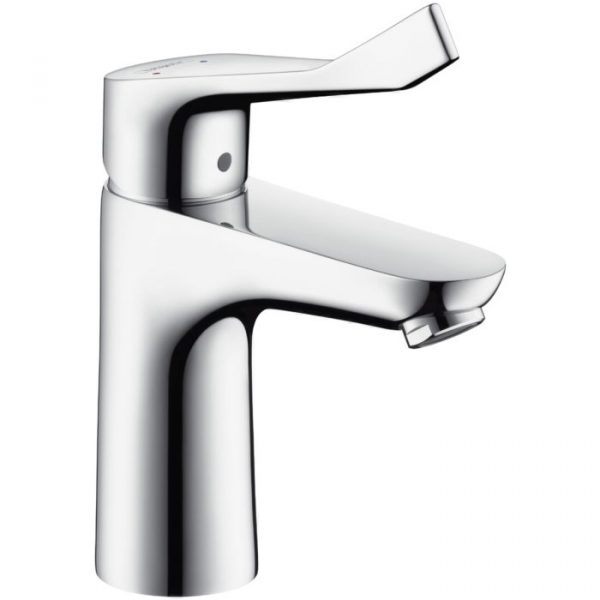 Hansgrohe Focus Single lever basin mixer 100 with extra long handle 12,1 cm and pop-up waste set