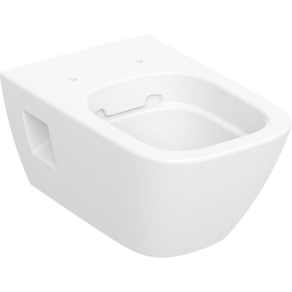 Geberit Selnova Square wall-hung WC, Premium, washdown, semi-shrouded, Rimfree