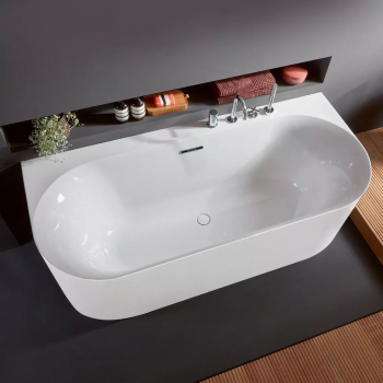 Villeroy & Boch Loop & Friends Back-to-wall bath for left corner installation OVAL, 1800 x 800 mm, White Alpin - Image 2