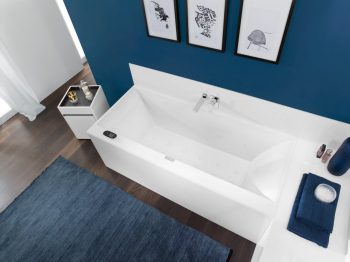 Villeroy & Boch Squaro Edge 12 Rectangular bath, 1700 x 750 mm, Stone White - Image 2