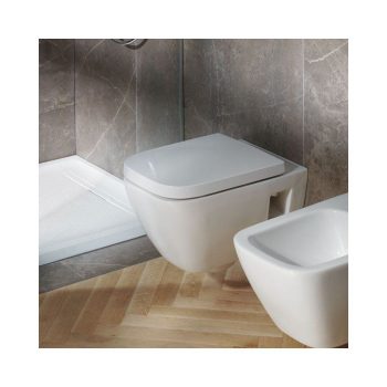 Geberit Selnova Square wall-hung WC, Premium, washdown, semi-shrouded, Rimfree - Image 2