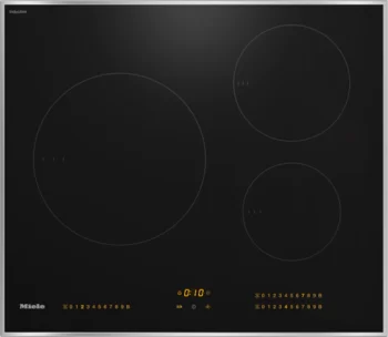 24-inch induction cooktop, operated with its own controls with 3 round cooking zones